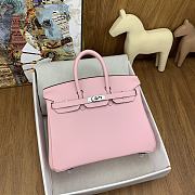 Hermes Birkin Pink Silver/Gold Hardware size 25 cm - 3