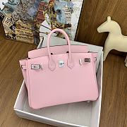 Hermes Birkin Pink Silver/Gold Hardware size 25 cm - 2