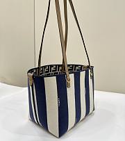 Fendi Roll Mini Shopping Bag Blue Size 22 x 14 x 18 cm - 3