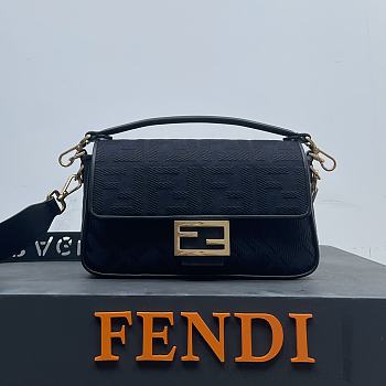 Fendi Baguette Black FF Size 26 x 13 x 6 cm