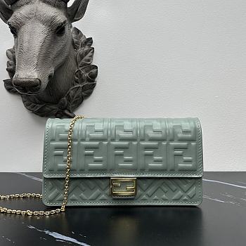 Fendi Baguette Leather Wallet On Chain Size 21 x 11.5 x 5 cm