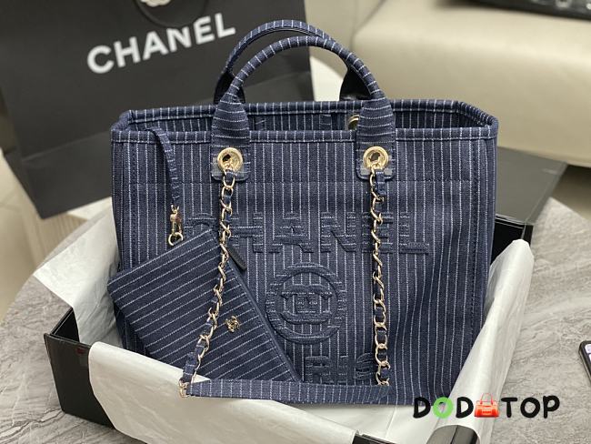 Chanel Beach Denim Canvas Bag Size 38 x 32 x 18 cm - 1