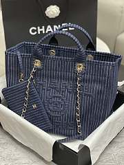 Chanel Beach Denim Canvas Bag Size 38 x 32 x 18 cm - 3