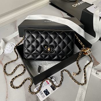 Chanel Wallet On Chain Black Size 19 cm