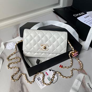 Chanel Wallet On Chain White Size 19 cm