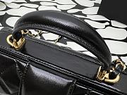 Chanel Black Shiny Lambskin Top Handle Size 23.5 cm - 5