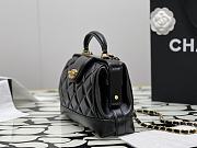 Chanel Black Shiny Lambskin Top Handle Size 23.5 cm - 3