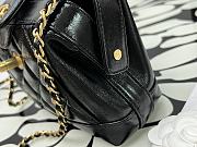 Chanel Mini Black Shiny Lambskin Top Handle Size 12 x 18 x 7 cm - 5