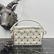 Dior Mini Bag White Cannage Lambskin Size 19 × 13 × 5 cm - 6