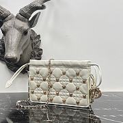 Dior Mini Bag White Cannage Lambskin Size 19 × 13 × 5 cm - 3