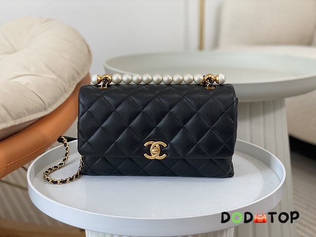 Chanel Pearl Handle Bag Black Size 23.5 × 6.5 × 13.5 cm - 1