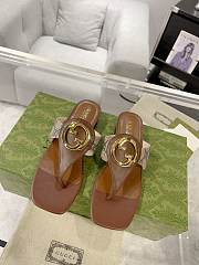 Gucci Blondie Thong Sandals Brown  - 1