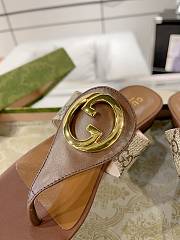 Gucci Blondie Thong Sandals Brown  - 2