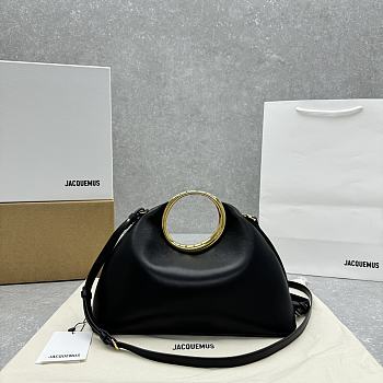 Jacquemus Le Calino Leather Top Black Bag Size 33 x 14 x 25 cm