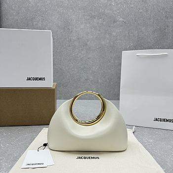 Jacquemus Le Calino Leather Top White Bag Size 24 × 9.5 x 20 cm