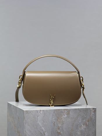 YSL Voltaire Half-Moon Bag Brown Size 24 × 15 × 5 cm
