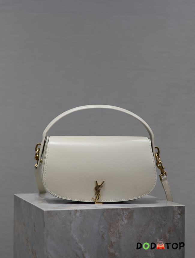 YSL Voltaire Half-Moon Bag White Size 24 × 15 × 5 cm - 1