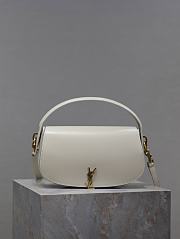 YSL Voltaire Half-Moon Bag White Size 24 × 15 × 5 cm - 1