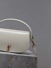 YSL Voltaire Half-Moon Bag White Size 24 × 15 × 5 cm - 4