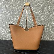 Valentino Garavani Calfskin Tote Bag Brown Size 26 x 11 x 24 cm - 5