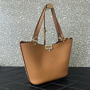 Valentino Garavani Calfskin Tote Bag Brown Size 26 x 11 x 24 cm - 2