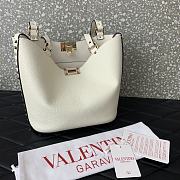 Valentino Garavani Calfskin Tote Bag White Size 26 x 11 x 24 cm - 2