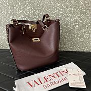 Valentino Garavani Calfskin Tote Bag Red Size 26 x 11 x 24 cm - 5