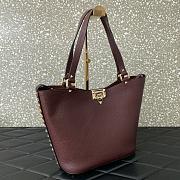 Valentino Garavani Calfskin Tote Bag Red Size 26 x 11 x 24 cm - 3