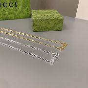 Gucci Necklace With Gucci Script Pendant Silver/Gold - 4