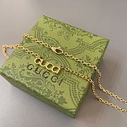 Gucci Necklace With Gucci Script Pendant Silver/Gold - 2