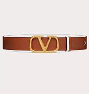 Valentino Reversible Vlogo Signature Belt In Grainy Calfskin 40mm - 4