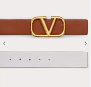 Valentino Reversible Vlogo Signature Belt In Grainy Calfskin 40mm - 3