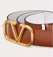 Valentino Reversible Vlogo Signature Belt In Grainy Calfskin 40mm - 2