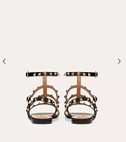 Valentino Rockstud Flat Calfskin Sandal With Straps  - 5