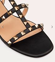 Valentino Rockstud Flat Calfskin Sandal With Straps  - 2