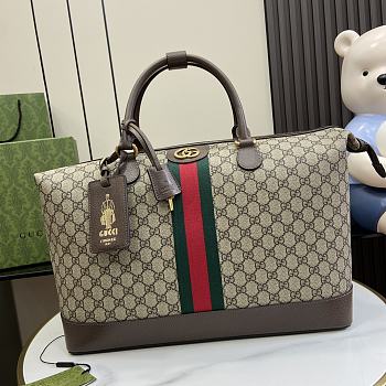 Gucci Savoy Travel Bag Brown Size 42 x 31.5 x 21 cm