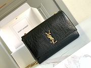 YSL Reversible Suede & Crocodile Leather Black Size 28.5 x 20 x 6 cm - 1