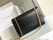 YSL Reversible Suede & Crocodile Leather Black Size 28.5 x 20 x 6 cm - 3