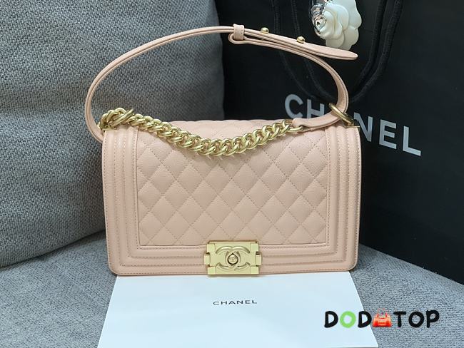 Chanel Boybag Nude Pink Caviar Leather Size 25 cm - 1