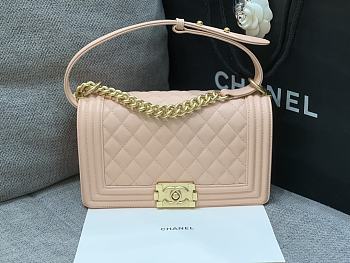 Chanel Boybag Nude Pink Caviar Leather Size 25 cm