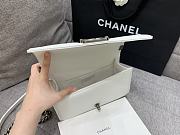 Chanel Boybag White Caviar Silver Hardware Size 25 cm - 6