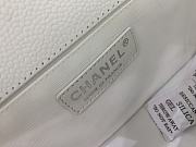 Chanel Boybag White Caviar Silver Hardware Size 25 cm - 2