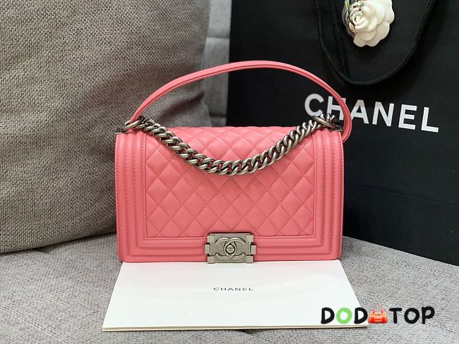 Chanel Boybag Pink Caviar Leather Size 25 cm - 1