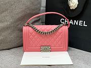 Chanel Boybag Pink Caviar Leather Size 25 cm - 1