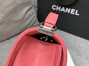 Chanel Boybag Pink Caviar Leather Size 25 cm - 5