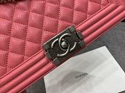 Chanel Boybag Pink Caviar Leather Size 25 cm - 3