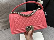 Chanel Boybag Pink Caviar Leather Size 25 cm - 2