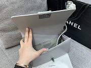 Chanel Boybag Grey Silver Hardware Caviar Leather Size 25 cm - 2