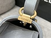 Chanel Boybag Dark Grey Gold Hardware Caviar Leather Size 25 cm - 4