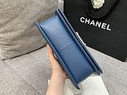 Chanel Boybag Dark Blue Gold Hardware Caviar Leather Size 25 cm - 2